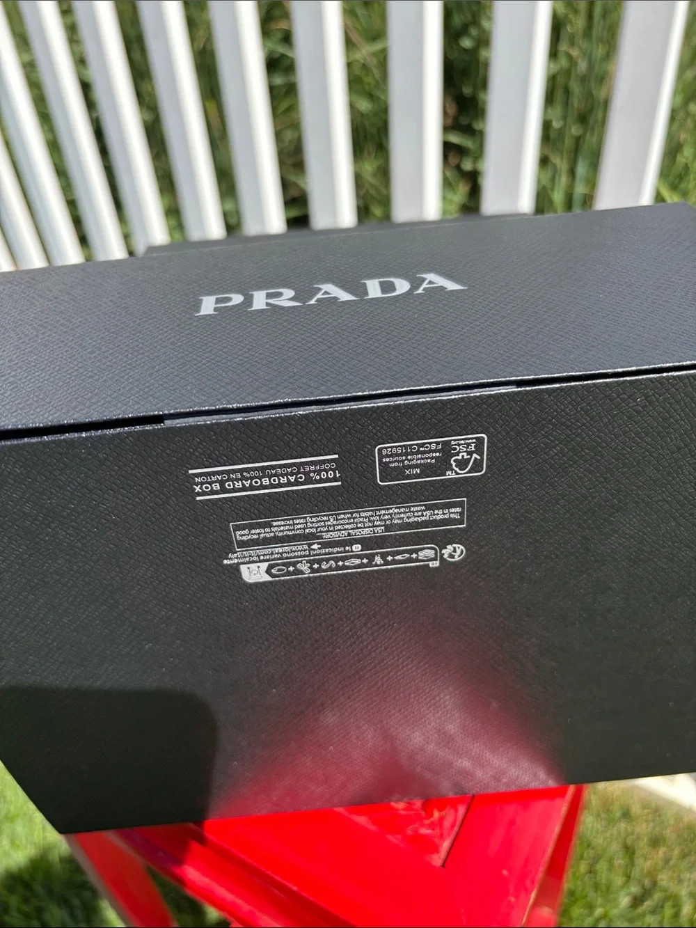 Prada Boxes New Empty 9” x 7” x 5” Black & Silver